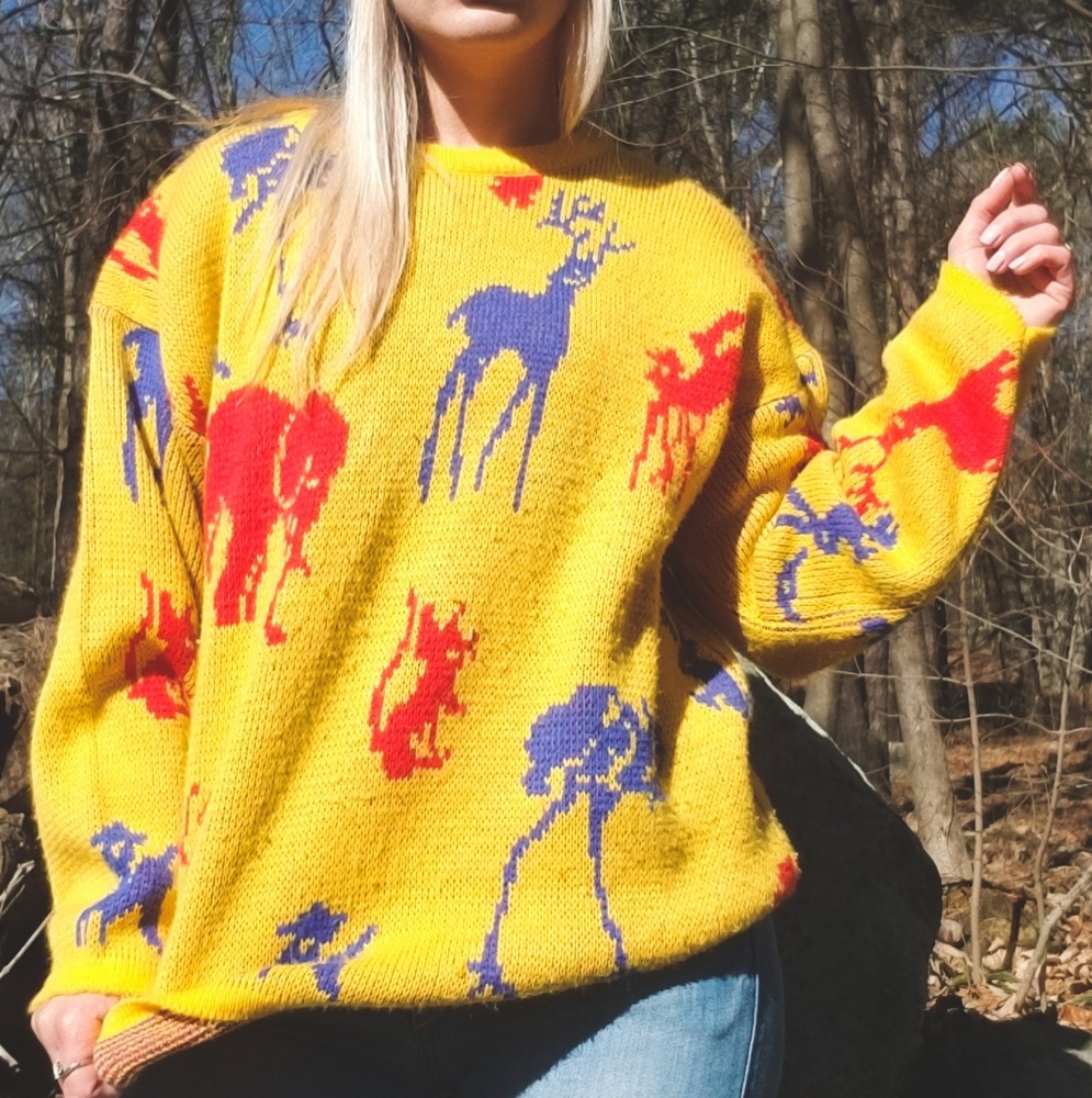 Oak Bluff • Neon 90s Pullover Sweater